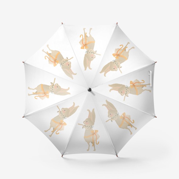 Зонт «Зайка с венком из цветов»