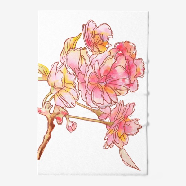 Полотенце «Цветы розовые»