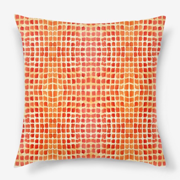Подушка «Оранжевый узор»