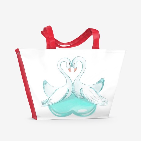 Пляжная сумка «Лебеди»
