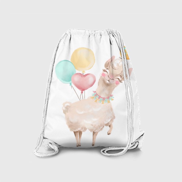 Рюкзак «Лама с шариками»