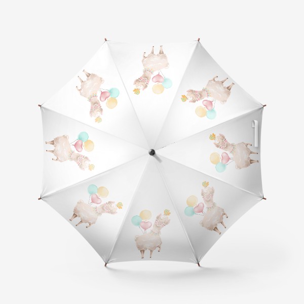 Зонт «Лама с шариками»