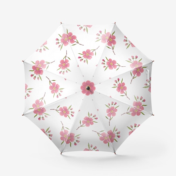 Зонт «Паттерн из акварельных цветов»
