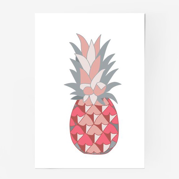 Постер «Розовый ананас»