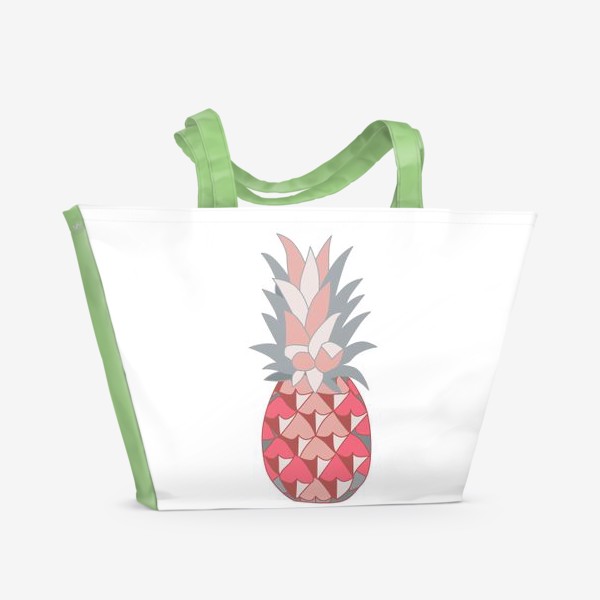 Пляжная сумка «Розовый ананас»
