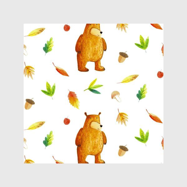 Шторы «Осенний медведь»