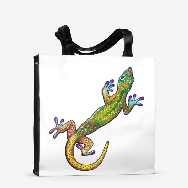 Сумка-шоппер «Зеленый геккон»