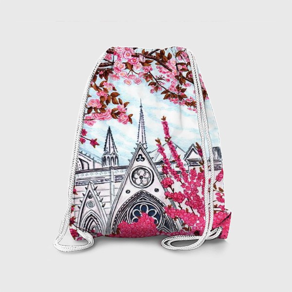 Рюкзак «Цветущий Париж. Нотр-Дам.»