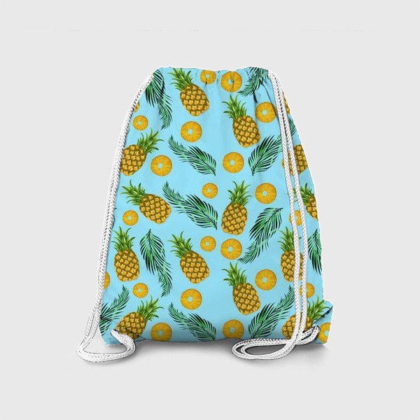 Рюкзак «Паттерн ананасы на голубом»