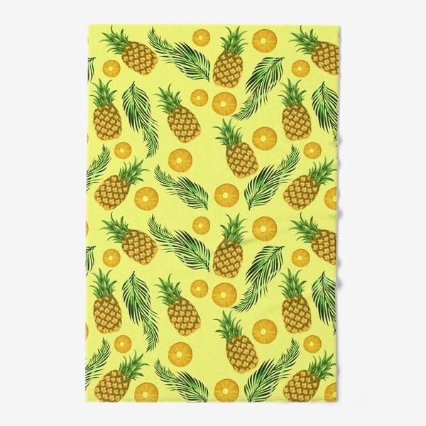 Полотенце «Паттерн ананасы на желтом»