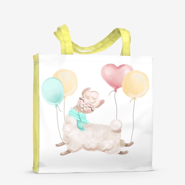 Сумка-шоппер «Лама с шариками»
