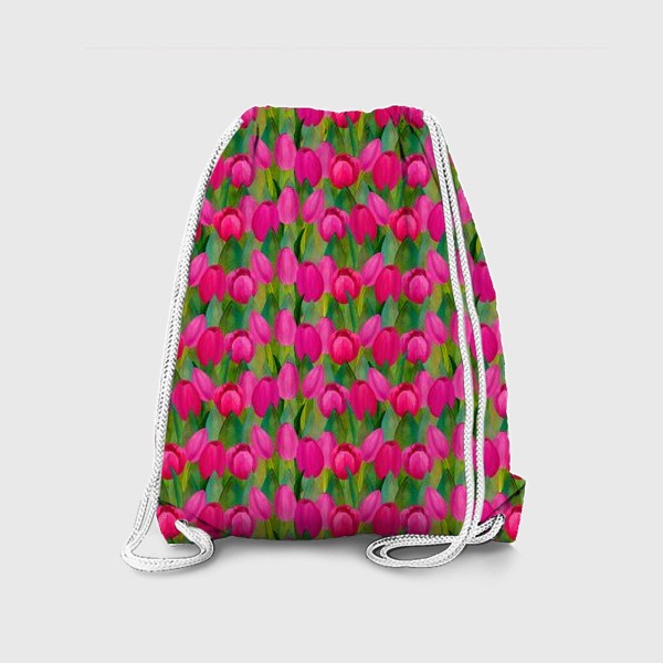 Рюкзак «Паттерн розовые тюльпаны»