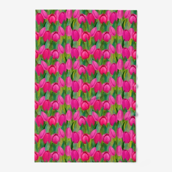 Полотенце «Паттерн розовые тюльпаны»