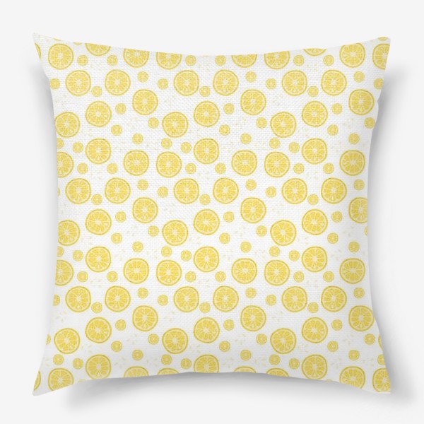 Подушка «fruit pattern with lemons»