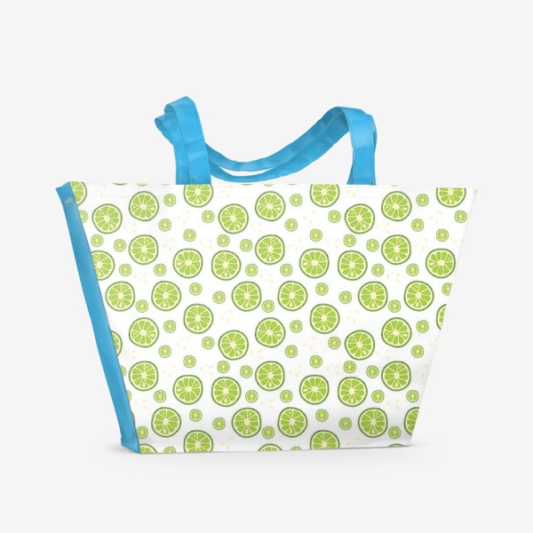 Пляжная сумка «pattern with limes»