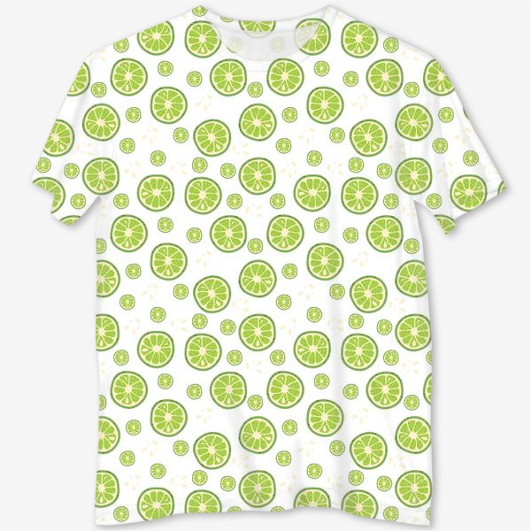 Футболка с полной запечаткой «pattern with limes»