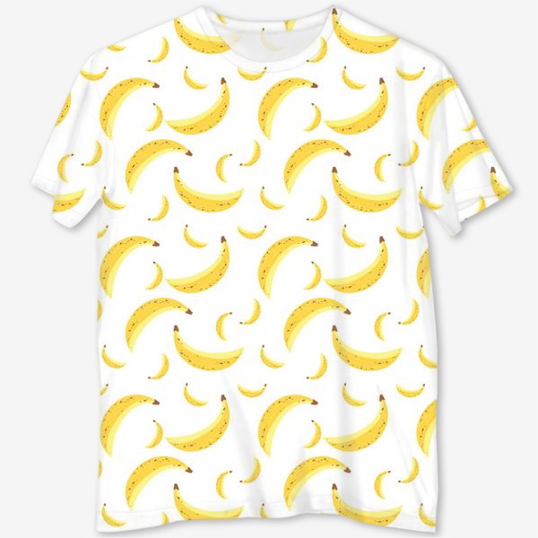 Футболка с полной запечаткой «pattern with bananas»