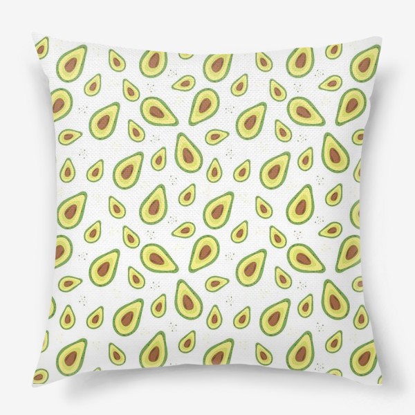 Подушка «pattern with avocados»