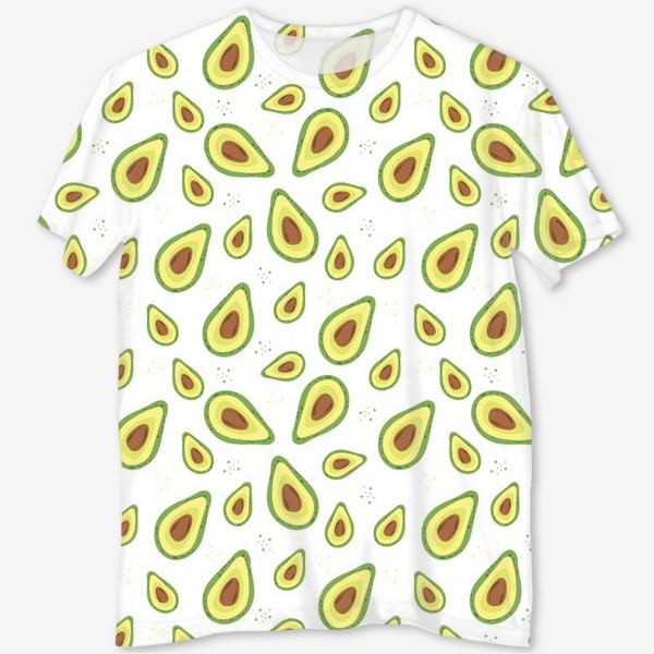 Футболка с полной запечаткой «pattern with avocados»