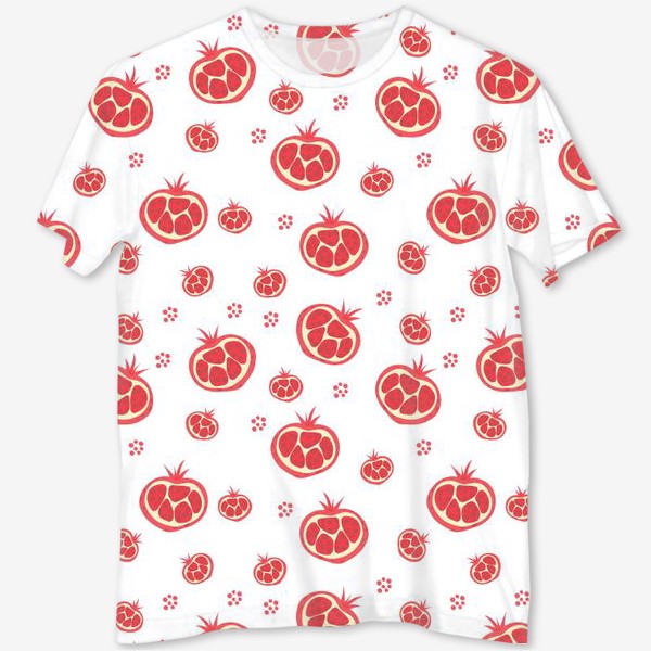 Футболка с полной запечаткой «pattern with pomegranate»