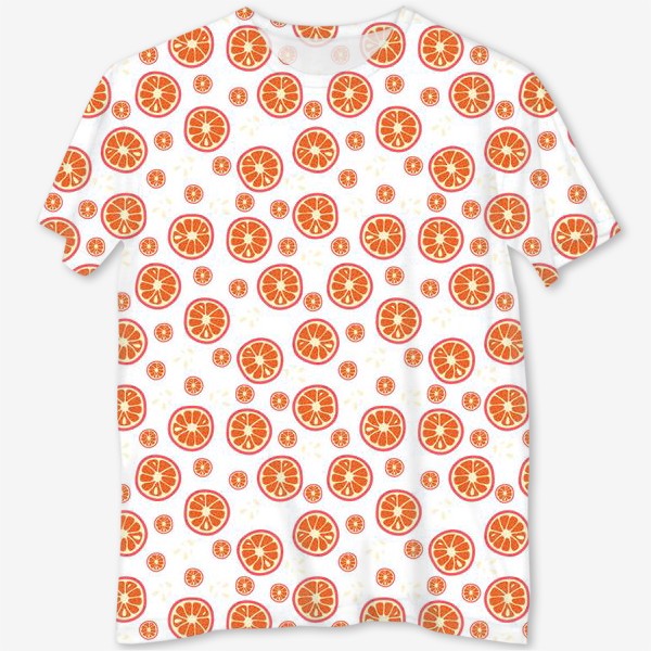 Футболка с полной запечаткой «pattern with oranges»
