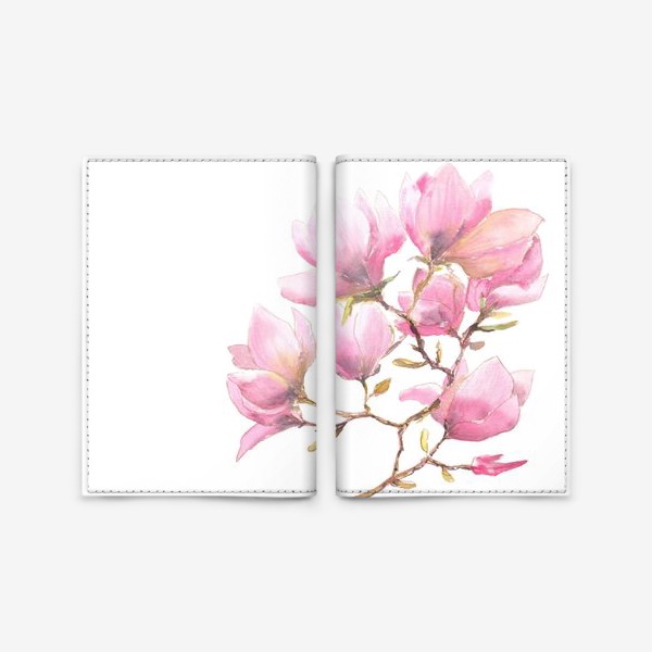 Обложка для паспорта «Spring magnolias»