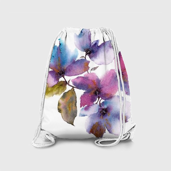 Рюкзак «Цветочный букет акварелью»
