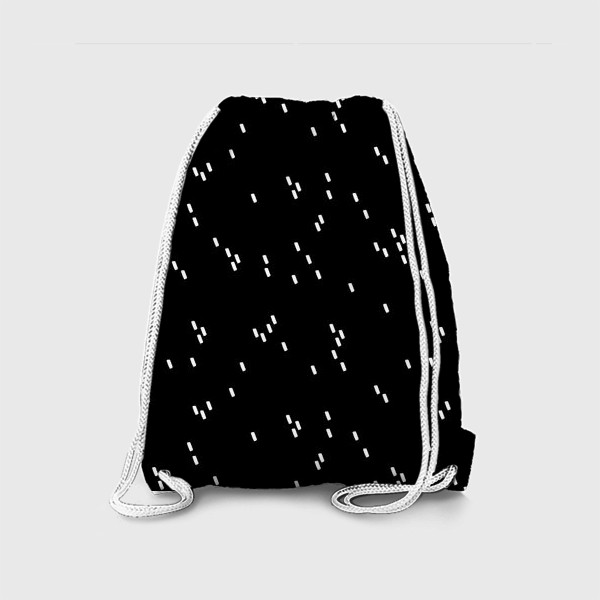 Рюкзак «Абстрактный паттерн. Белые пятнышки на черном фоне.»