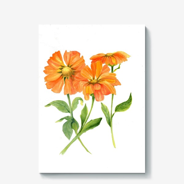 Холст «Оранжевые цветы»