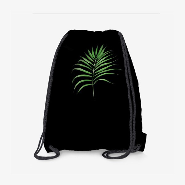 Рюкзак «Лист пальмы на черном фоне»