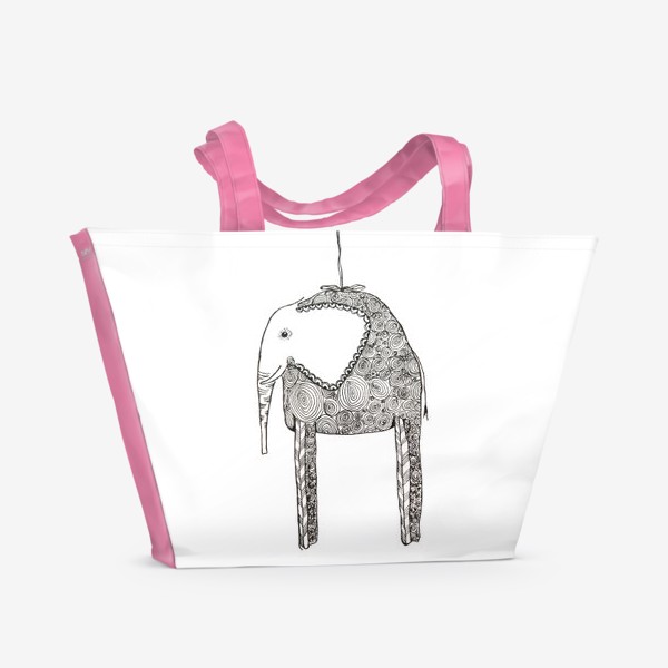 Пляжная сумка «Слон на веревочке»