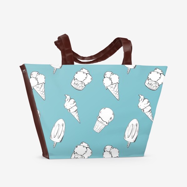 Пляжная сумка «Мороженое бирюзовое»