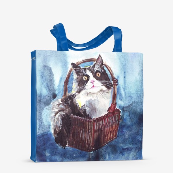 Сумка-шоппер «Кот в корзине»