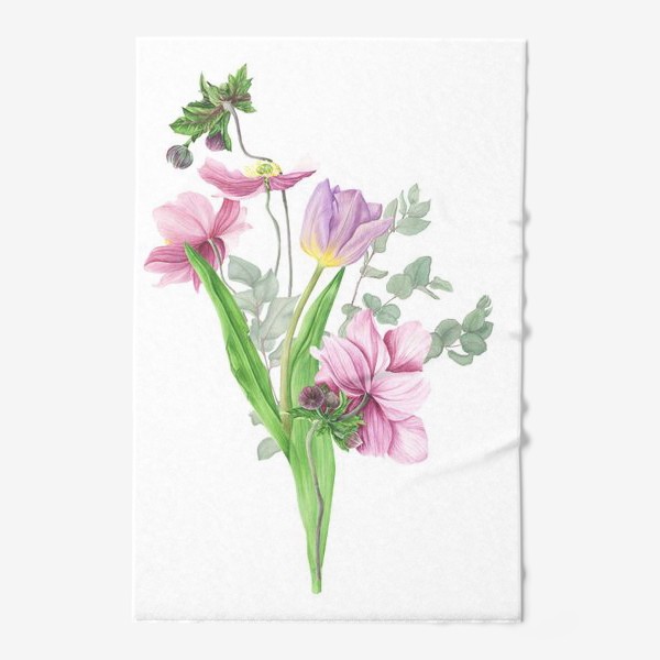 Полотенце «Букет весенних цветов»