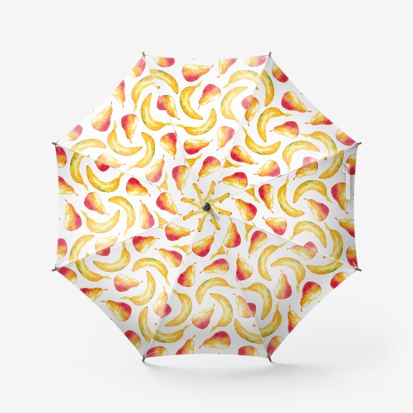 Зонт «Спелые бананы и груши, акварель»