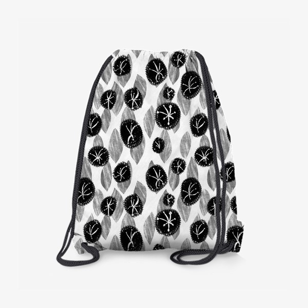 Рюкзак «Черно-белое цветение»