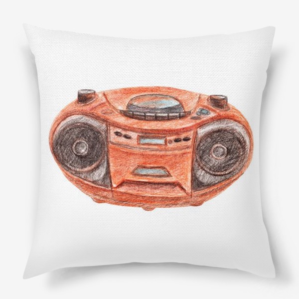 Подушка «Оранжевый магнитофон»