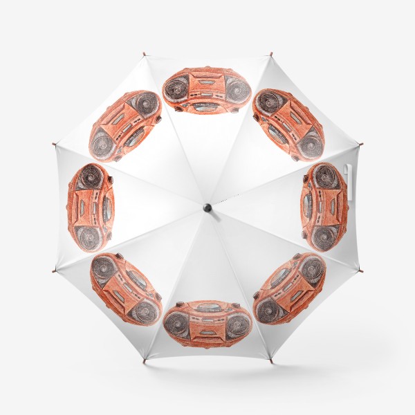 Зонт «Оранжевый магнитофон»