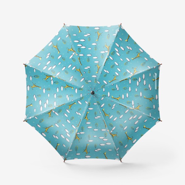 Зонт «Жирафы в облаках на голубом»