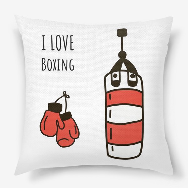 Подушка «люблю бокс»