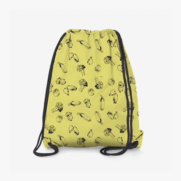 Рюкзак «Овощи и фейхоа на желтом фоне»