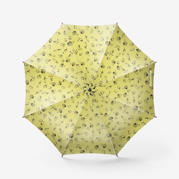 Зонт &laquo;Овощи и фейхоа на желтом фоне&raquo;