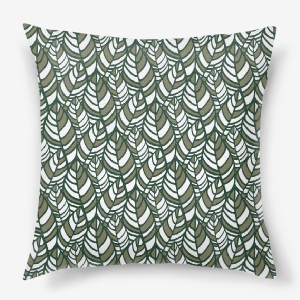 Подушка «Растительный орнамент, стилизованные листья»