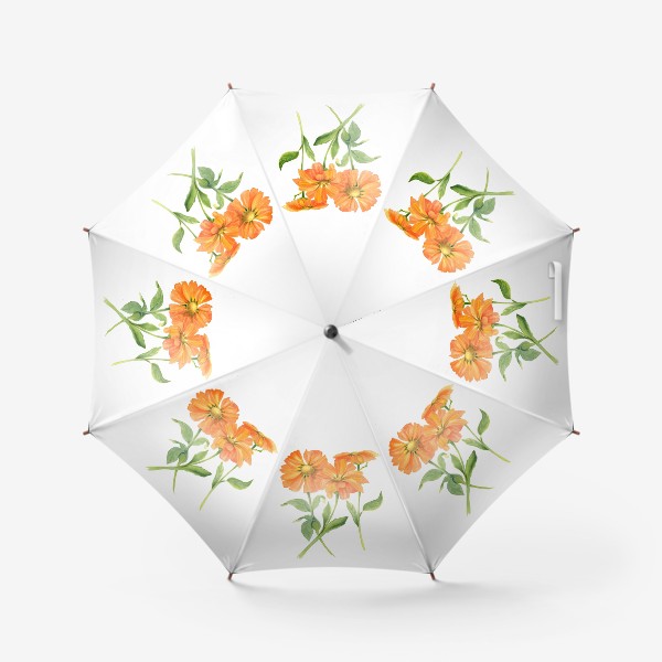Зонт «Оранжевые цветы»