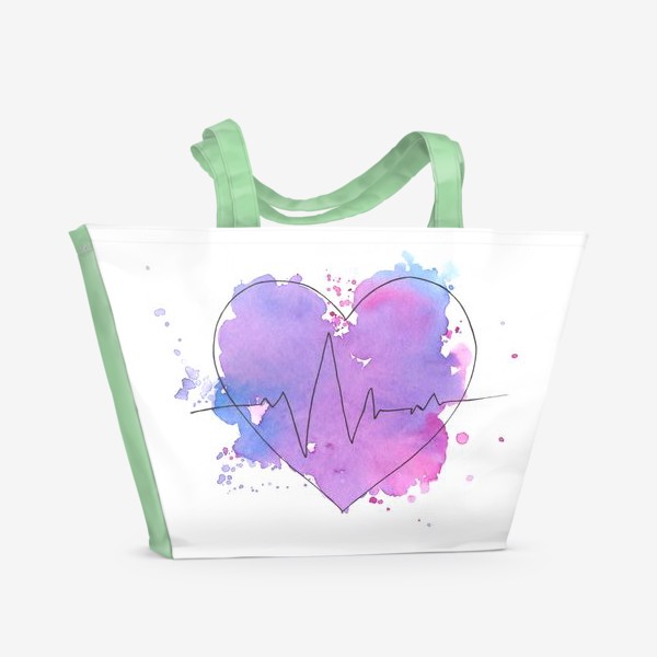 Пляжная сумка «краски сердца»