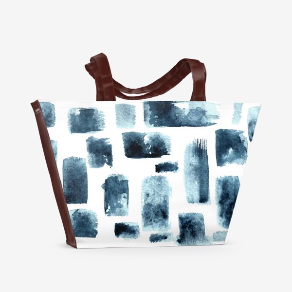 Пляжная сумка «Текстура акварельные пятна»