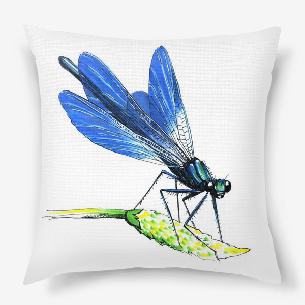 Подушка «Синяя стрекоза»