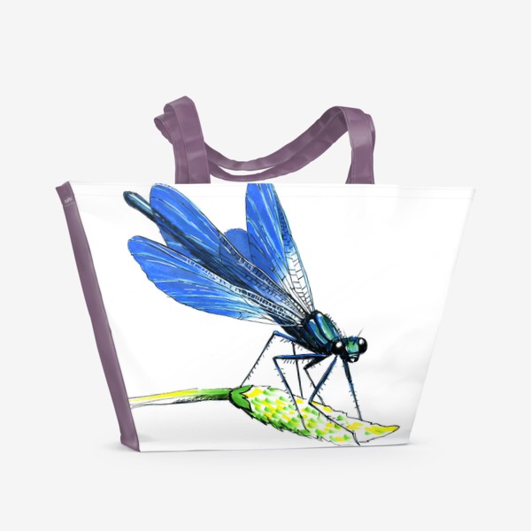 Пляжная сумка «Синяя стрекоза»