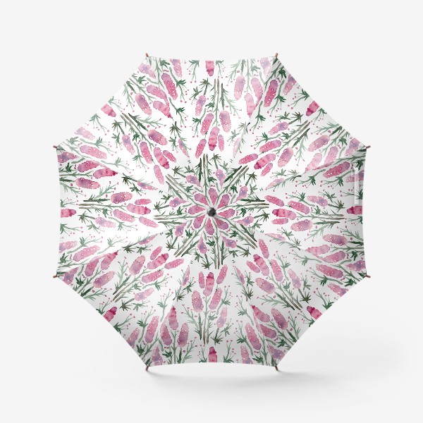Зонт «Акварельные сиреневые цветы»