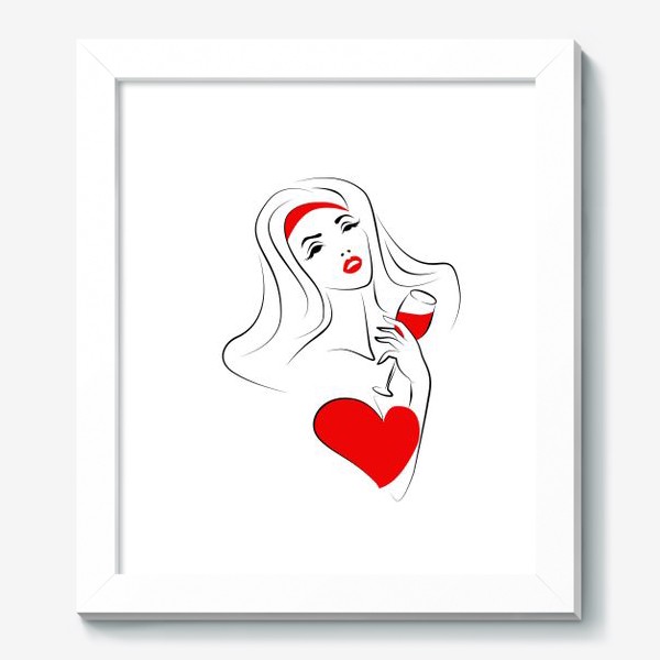 Картина «Леди с бокалом вина»